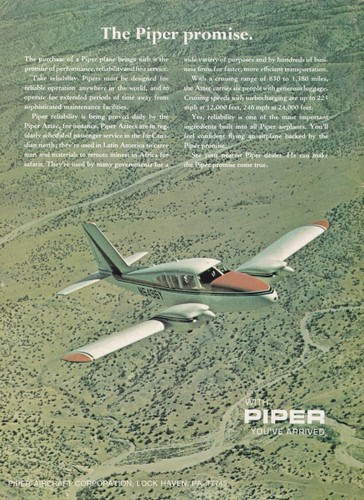 1969 piper aztec aircraft - 1969,