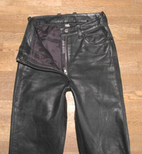 Hein Gericke Classic Gear Damen- Leather Jeans Biker Trousers Black Ca Size 34