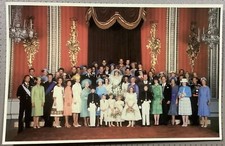 Royal Wedding 1981 Prince Charles & Lady Diana Royal Family Group Scene Postcard