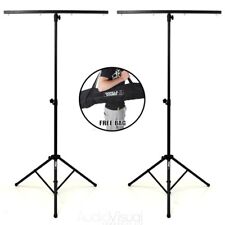 Pair Gorilla GLS-100 T-Bar Lighting Stand  Disco Stage Rig Lights inc Carry Bag