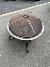 Fire Pit Bowl with Grill and Cover