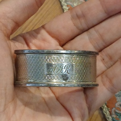 Vintage sterling silver - silver, napkin