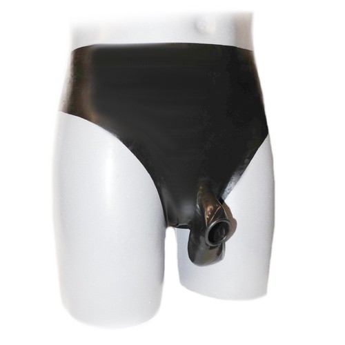 Latex pants with - 4cm, front