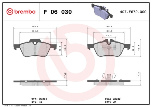 Brake pads set front right - brake,