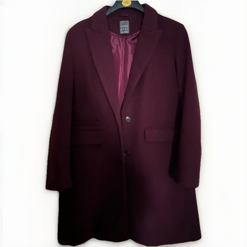 Burgundy women overcoat - burgundy,