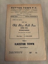 1960/61 Sutton Town v Ilkeston Town - Central Alliance 29th Oct 1960
