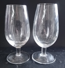 Pair of Cordial/Hurricane/Cocktail Glasses Stemmed 4.5"/11.5cm Clear Home Bar
