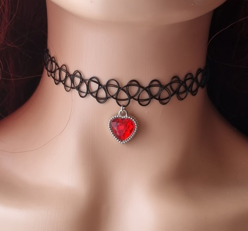 Black choker necklace - choker,