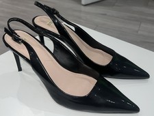 Zara Black Patent slingback
