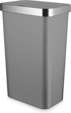  Tower T838028GRY Sensor Bin with Bin Liner Retainer Ring, 50L, Grey