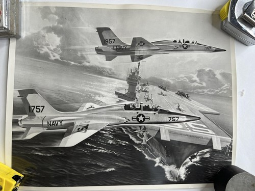 Vintage usaf navy aircraft art - usaf,