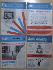 3 Kinematograph 1959 & 1 Kine 1962 Weekly. some nice old colour film adverts 