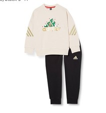 Adidas Christmas Holiday Wonder Set Tracksuit - White/Black - Unisex - 7-8 Years