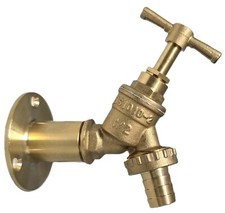 Outside Garden Hose Union Bib Tap 1/2" with Brass Wall plate Flange Boss