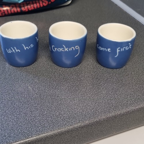 Set blue white ceramic - of, 3