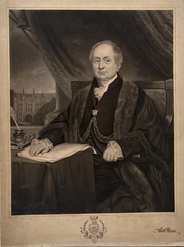 Antique mezzotint engraving - antique,