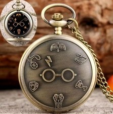 Harry Potter wizard Pocket Watch & Black Gift Bag UK SELLER 