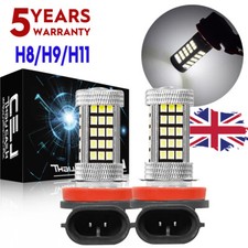 2 Pack Bright White H8 LED
