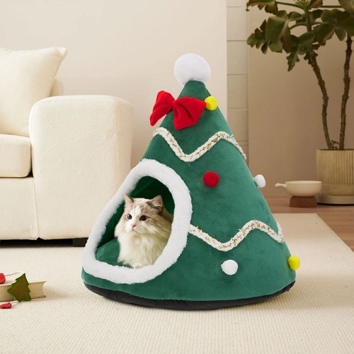 Christmas tree cat bed cute - tree,