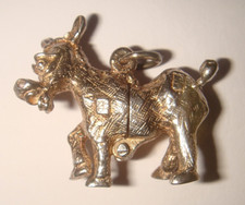 LOVELY RARE VINTAGE STERLING SILVER PANTOMINE HORSE & CLOWN CHARM
