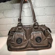 Mimco Brown Leather Button Bag