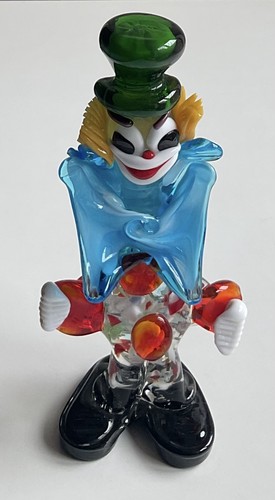 Murano art glass clown - murano,