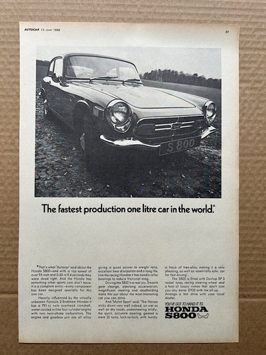 Honda s800 memorabilia - ,