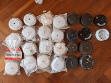 Job Lot of 20+ Electrical Junction Boxes – Round  Mixed White & Black – New/Used