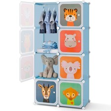 Blue 8-Cube Portable Wardrobe