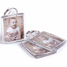 Custom Printed Key Ring Personalised Keyrings Family Photo Logo Kids Pet Keyring