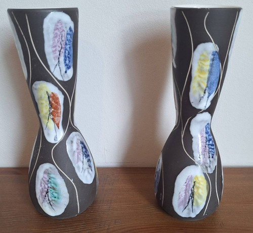 Pair bay keramik kongo vases - keramik,
