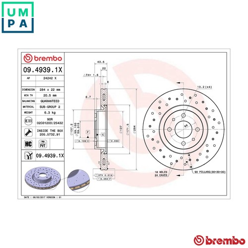 Brake disc 4939 1x for - brake,