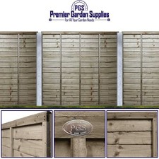 W.6ft x H.6ft Premier Capped Larch Lap Framed Overlap Treated Fence Panels