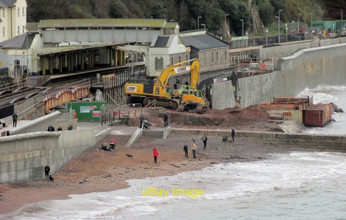 Photo 6x4 sea wall under - photo,
