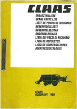 Claas Baler Quadrant 1150 Parts Manual