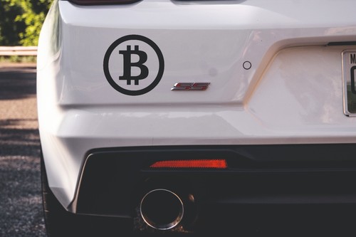 Bitcoin btc logo self adhesive - self,
