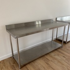 Commercial Work Bench Catering Table Stainless Steel Kitchen Prep Worktop F