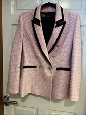 Zara Boucle Baby Pink & Black