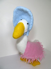 HAND KNITTED JEMIMA PUDDLEDUCK DUCK DOLL KNIT SOFT TOY BEATRIX POTTER ALAN DART