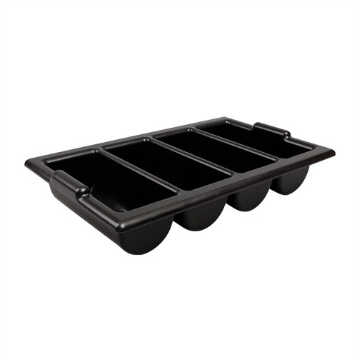 Cutlery tray plastic black - cutlery,