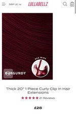 Lullabellz Thick 20" 1 Piece Curly Clip In Hair Extensions Tried In Only