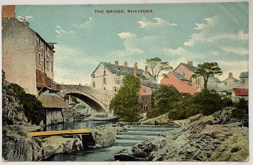 Rhayader the bridge - &, houses