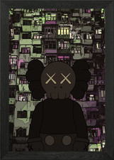 KAWS Figure in Urban Landscape