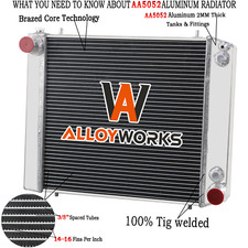 3 Row Radiator Aluminium For