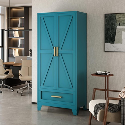 Metal armoire wardrobe - 71"metal,