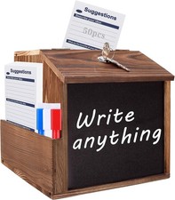Wooden Suggestion Box Tip Jar