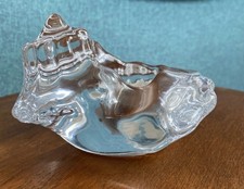 Orrefors Sweden -  Crystal Glass Conch Shell - tea light / candle holder