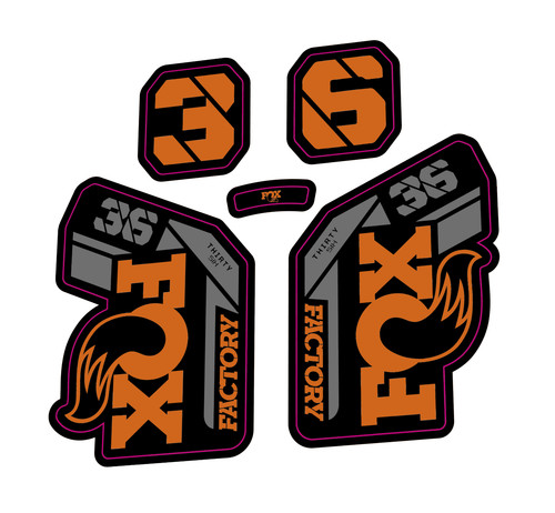 Fox factory fork decal kit - 36,