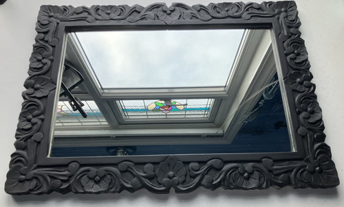 Mirror wall rectangular black - mirror,