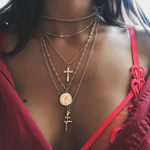 Necklace multi layer - multi,